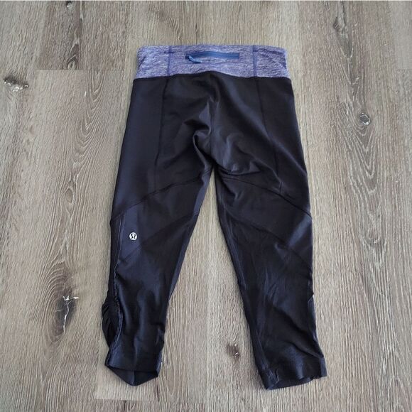 Lululemon Run For Your Life Ruched Calf Crop Leggings sz 4 - Picture 3 of 7